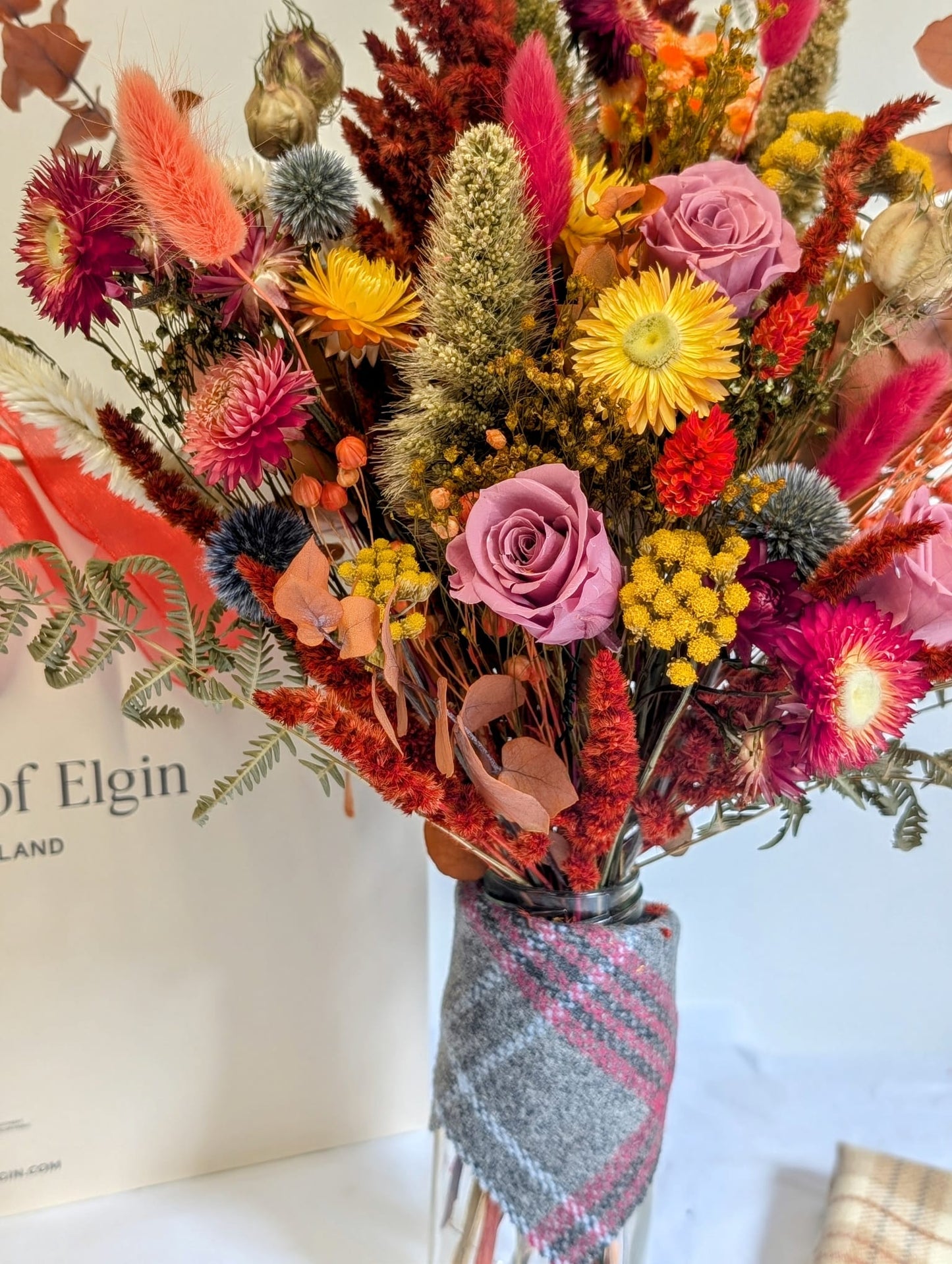 Autumn Dried Flower Workshop at Johnstones of Elgin