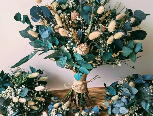 Eucalyptus and Bunny tail bouquet