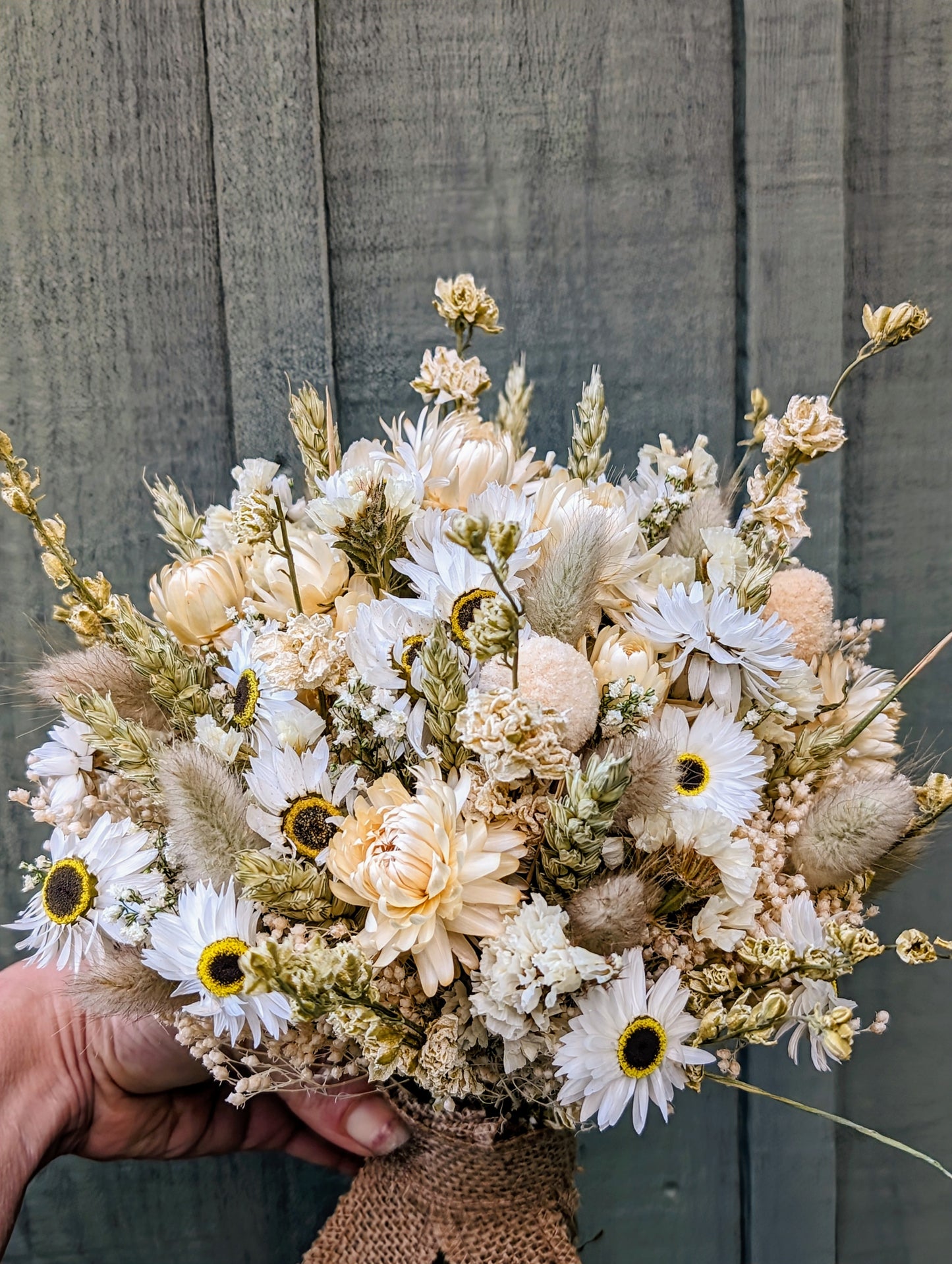 White and cream classic posy