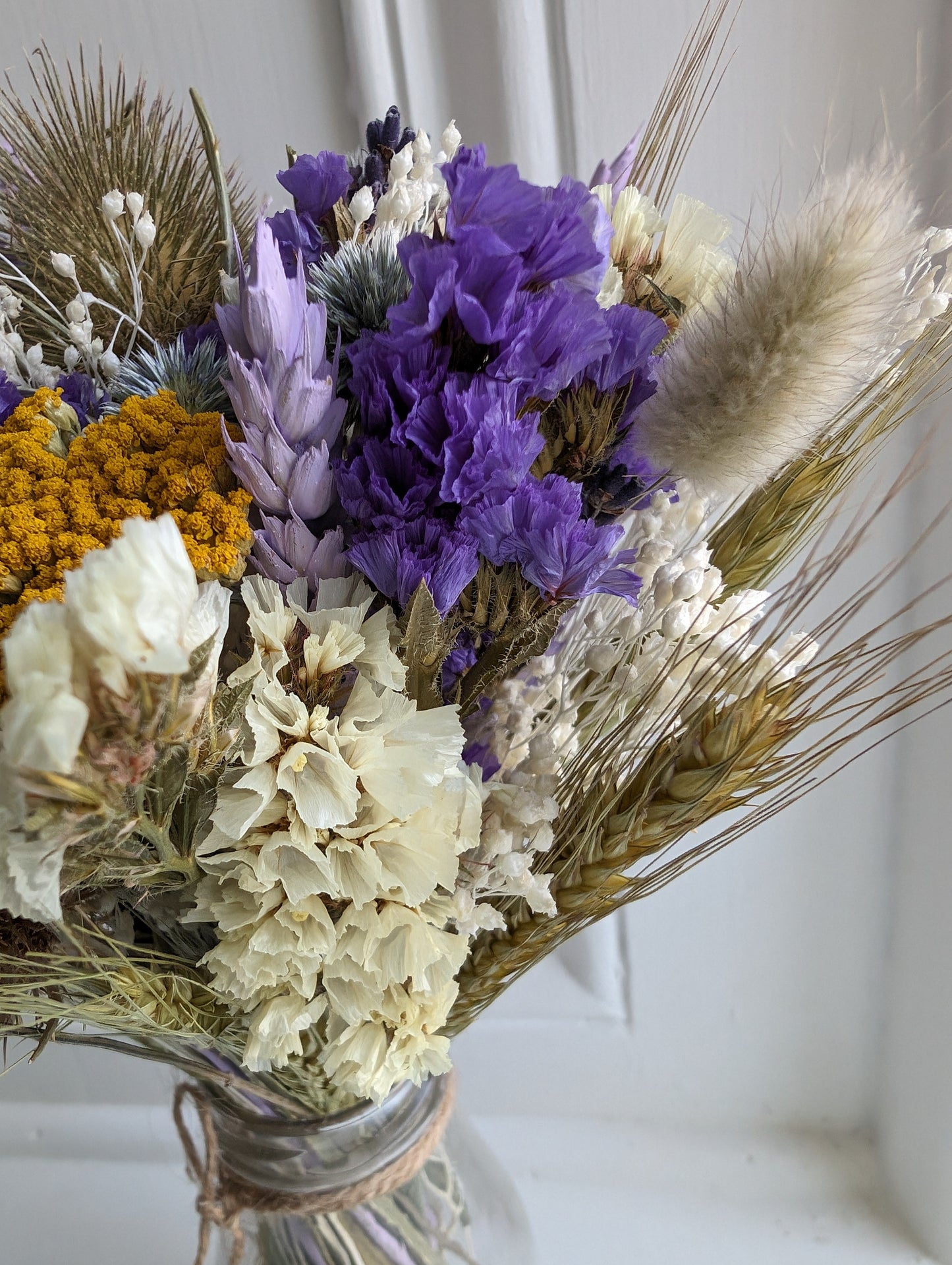 Blue Lagoon Milk Bottle Posy