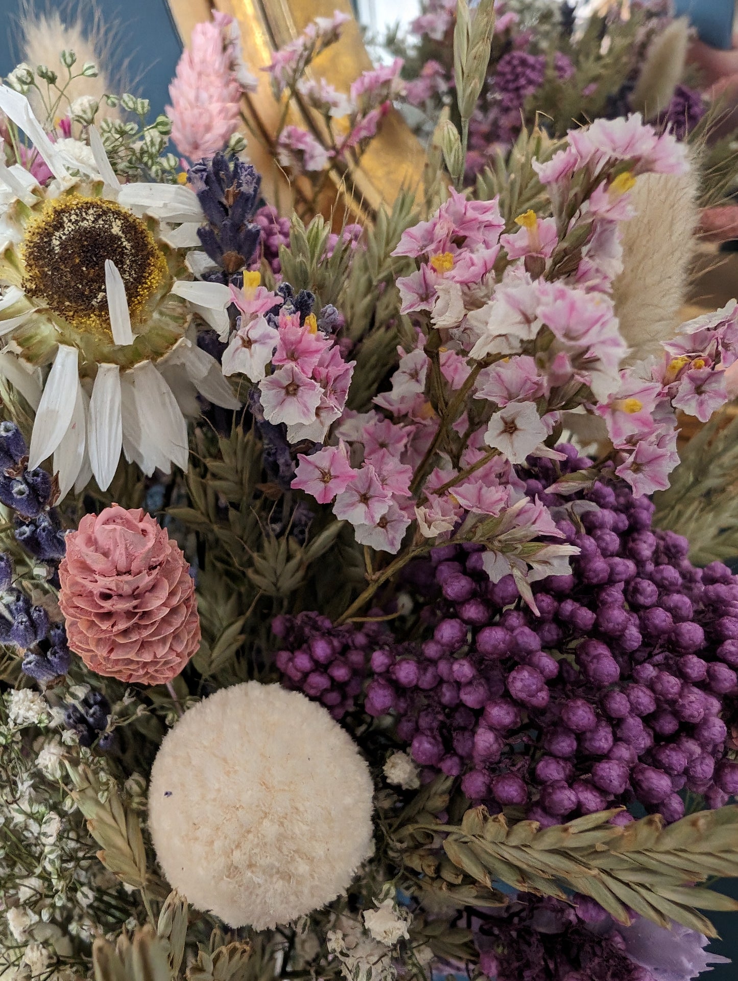 Scented harvest posy in a bottle