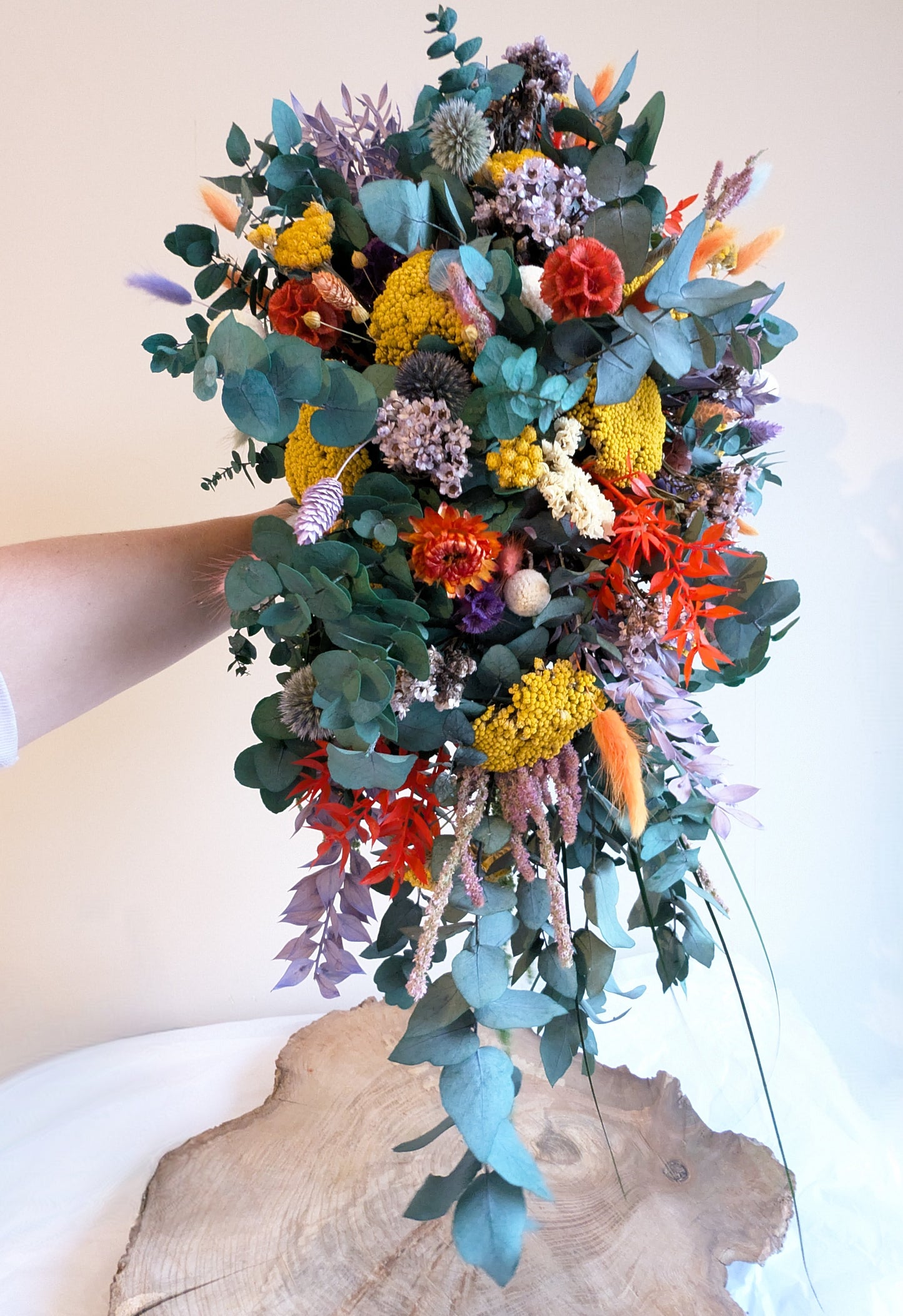 Bridal cascading bouquet