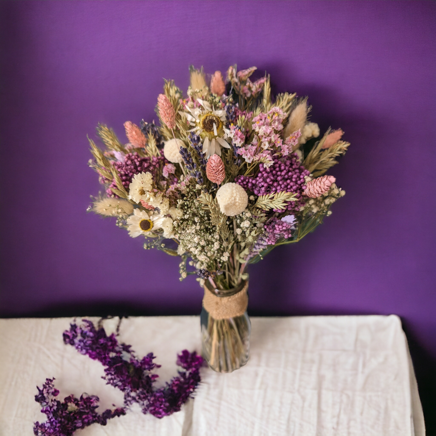 Scented harvest posy in a bottle