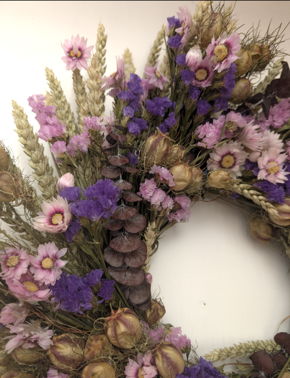 Pink and purple wild wreath