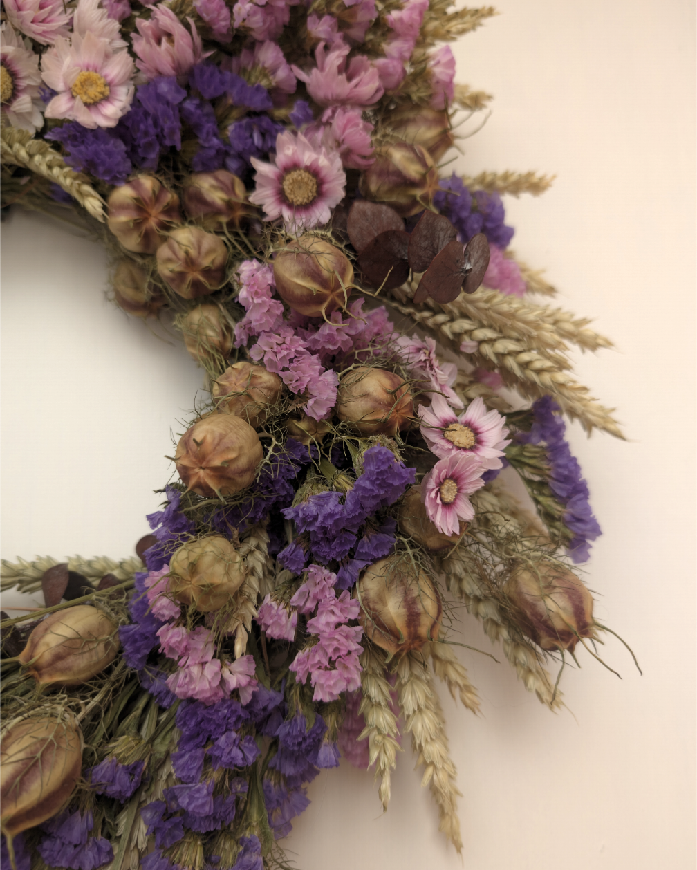 Pink and purple wild wreath