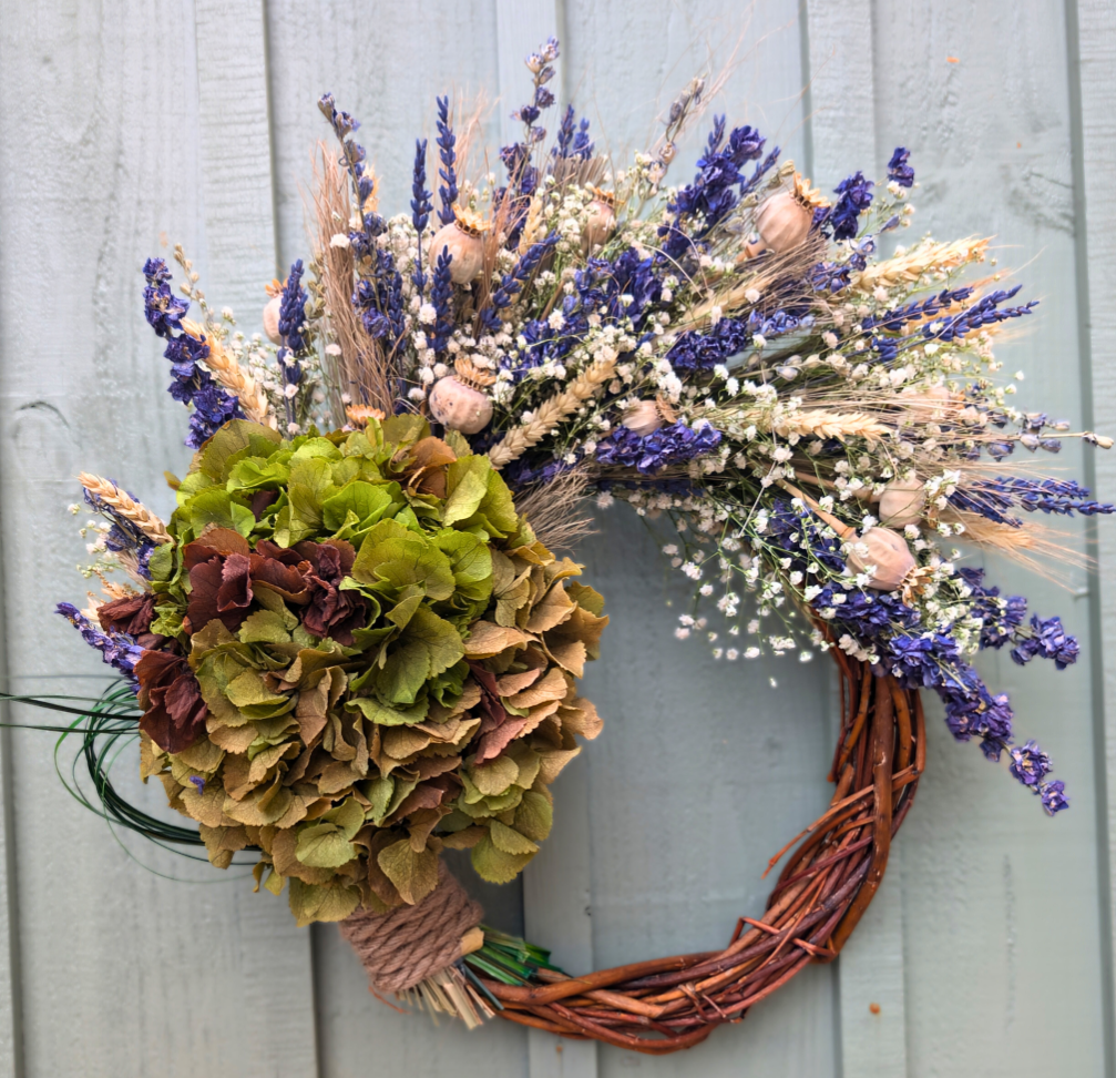 Over sized Hydrangea wreath