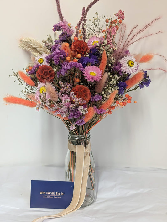 Posy in the bottle Purple/Orange