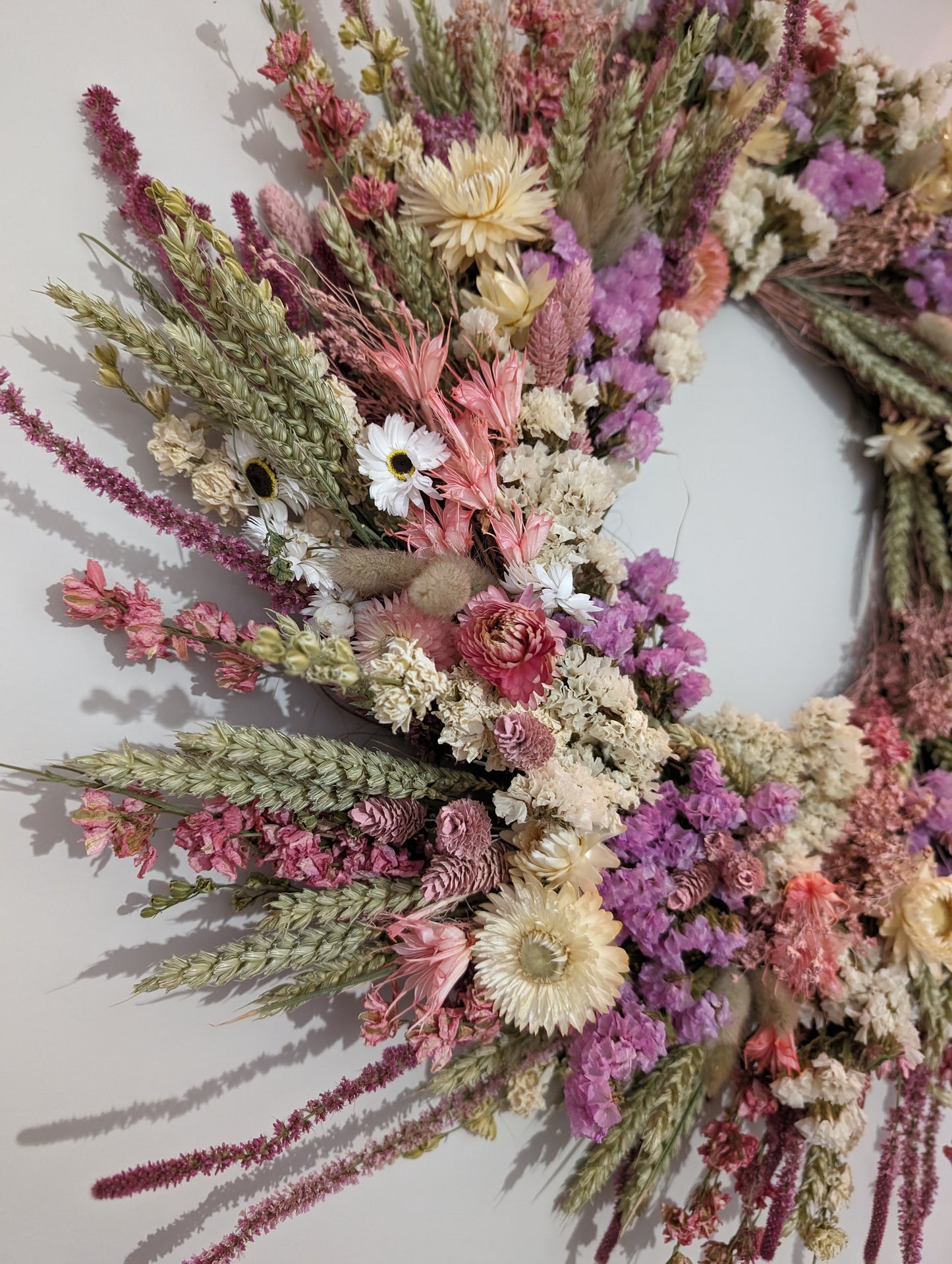 "Doris" large dried flower wreath