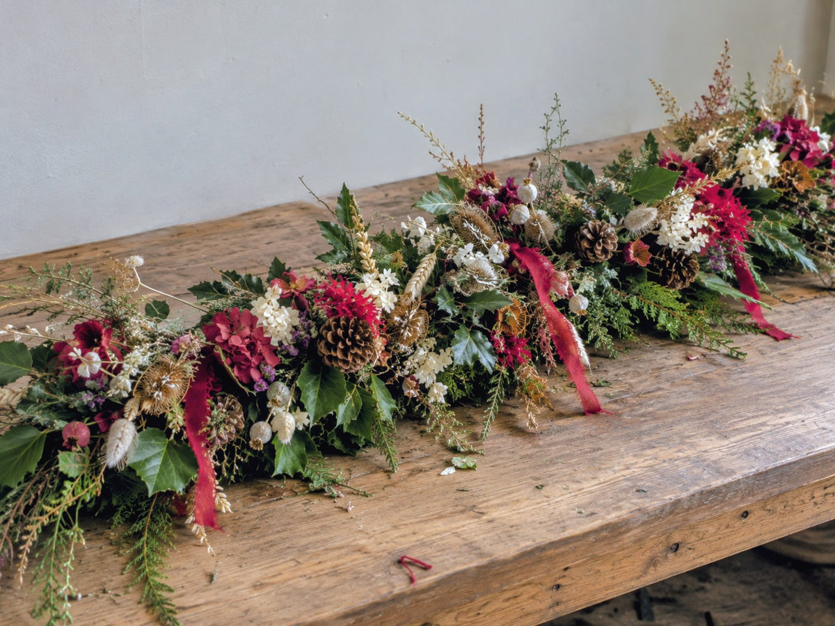 Christmas garland Fresh/Dried mix