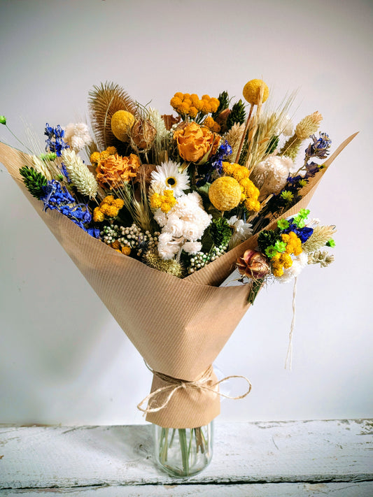 Golden Meadow Dried Flower Bouquet