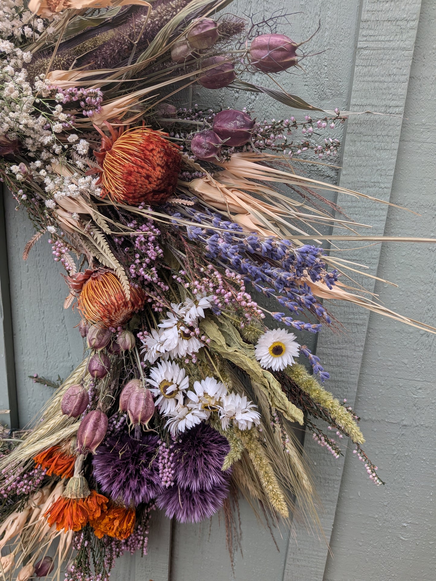 Wild at heart dried flower wreath