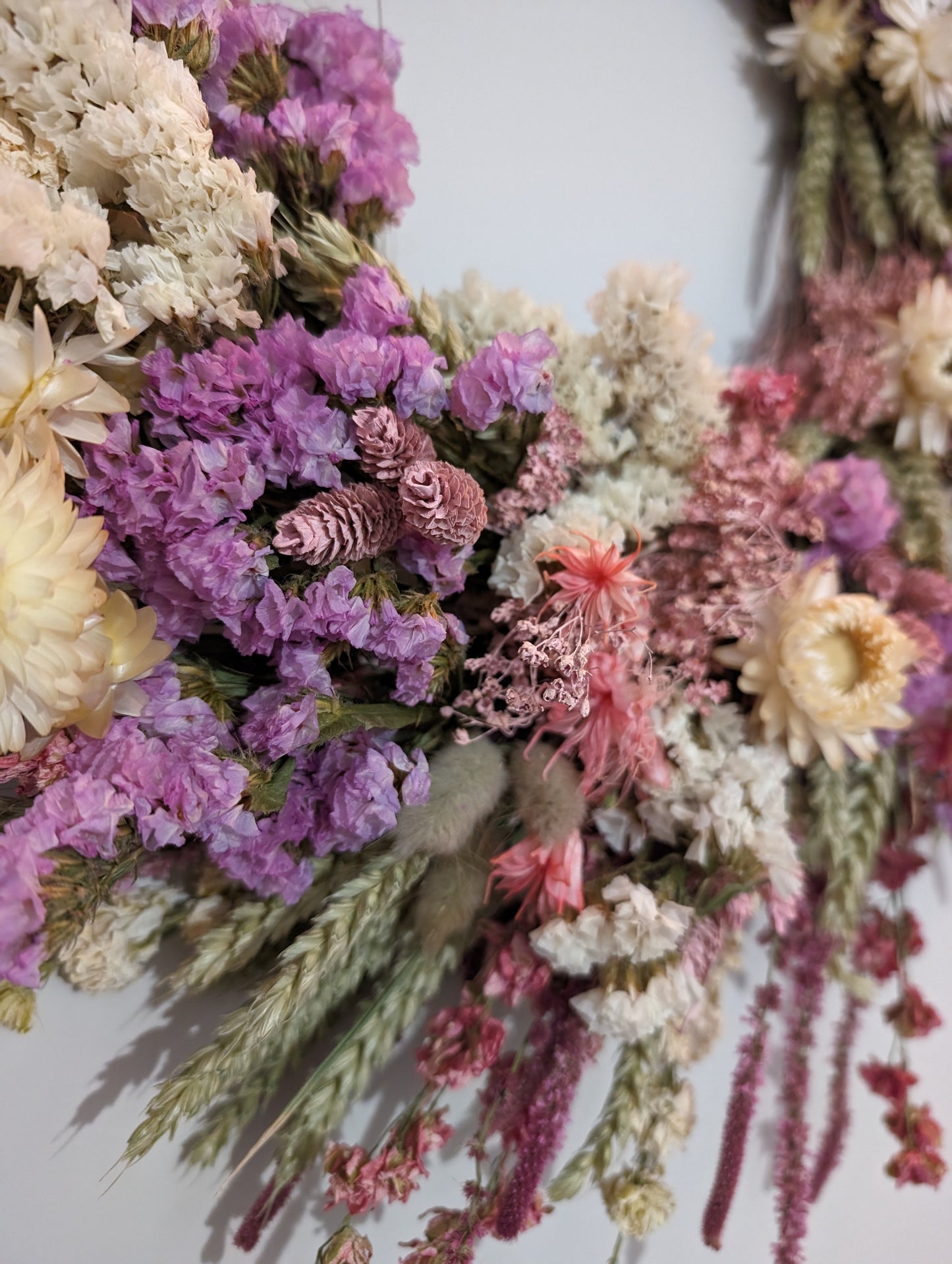 "Doris" large dried flower wreath