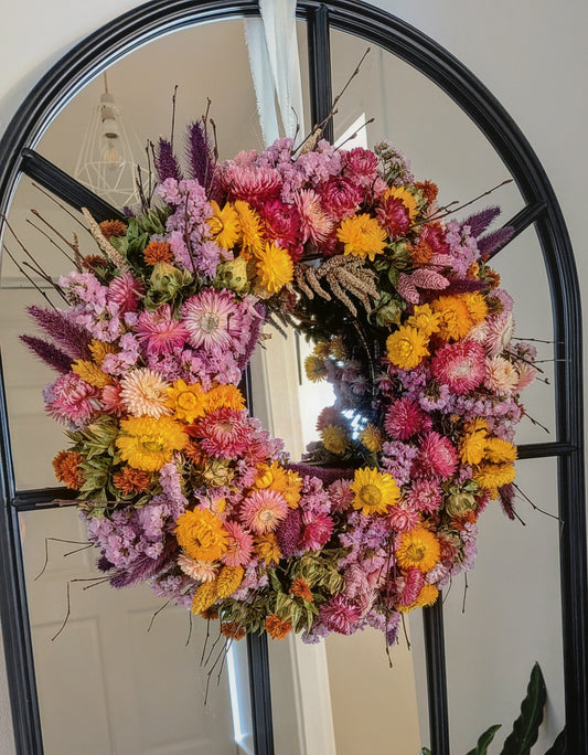 Sunset meadow wreath