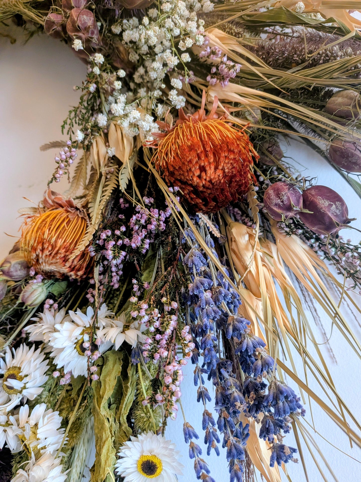 Wild at heart dried flower wreath