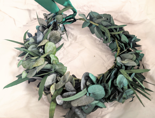 Eucalyptus flower crown